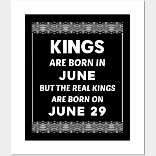 Birthday King White June 29 29th Posters and Art